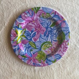 Lilly Pulitzer Pink and Blue Floral Plate set of 4